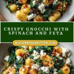 Creamy gnocchi dish with spinach and feta cheese